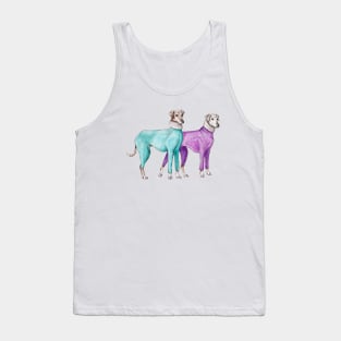 Fashionable Greyhounds Ready for Winter Tank Top